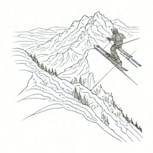 An It Technician Skiing Down A Mountain Made Of Computer Code