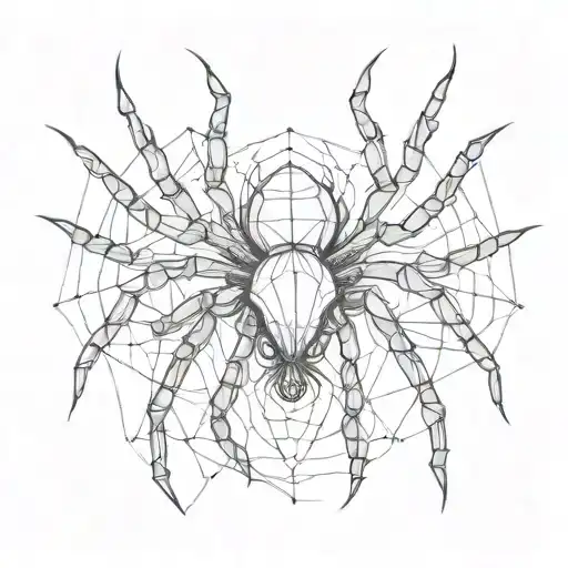 Minimalist Spider Filled Without Web Or Something In Background