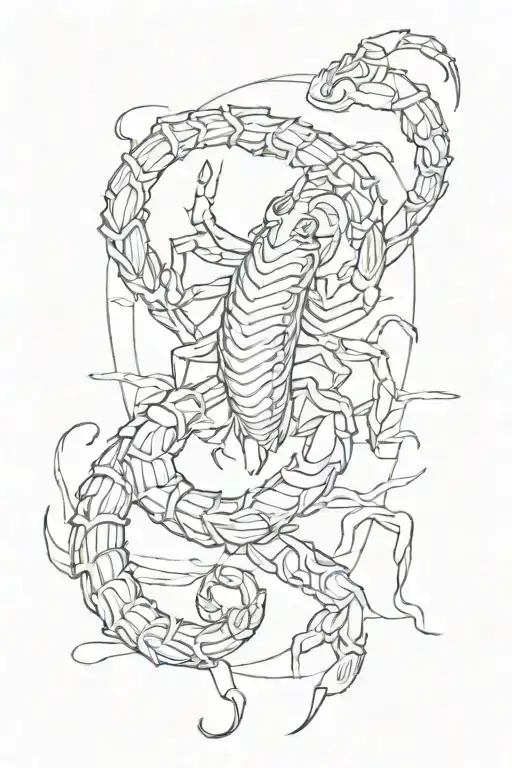 Scorpion Zodiac Sign Intertwined Within Her She Cried A River