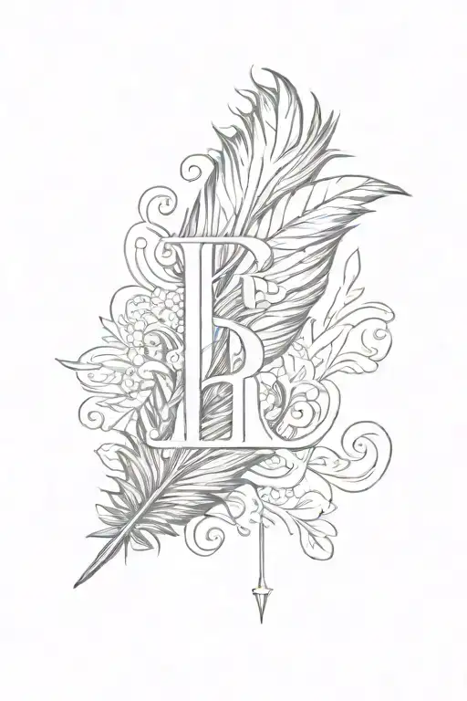 Feather And Letters R & S