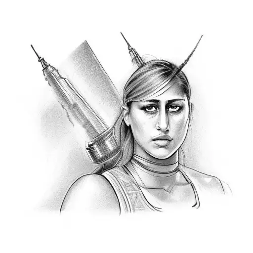 A Portrait Of Rhea Ripley Wearing A Championship Belt