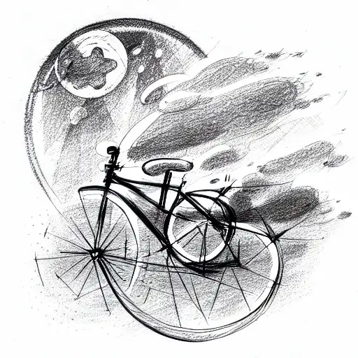 Bike And Moon