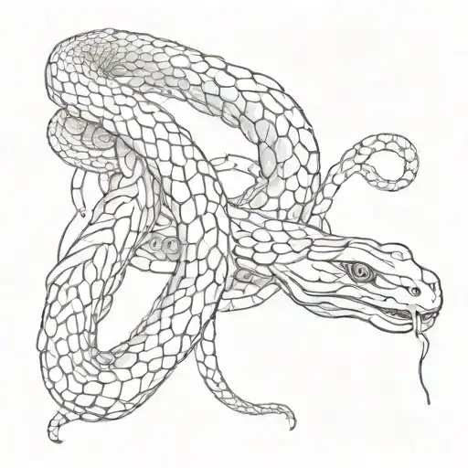 A Snake Slithering Through A Motorcycle Chain