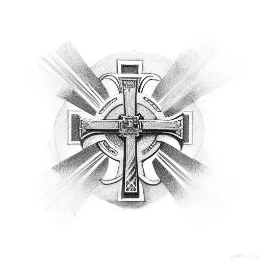 Albania With Catholic Cross