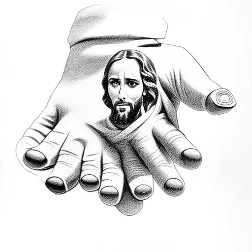 Picture Of Jesus Holding Glove