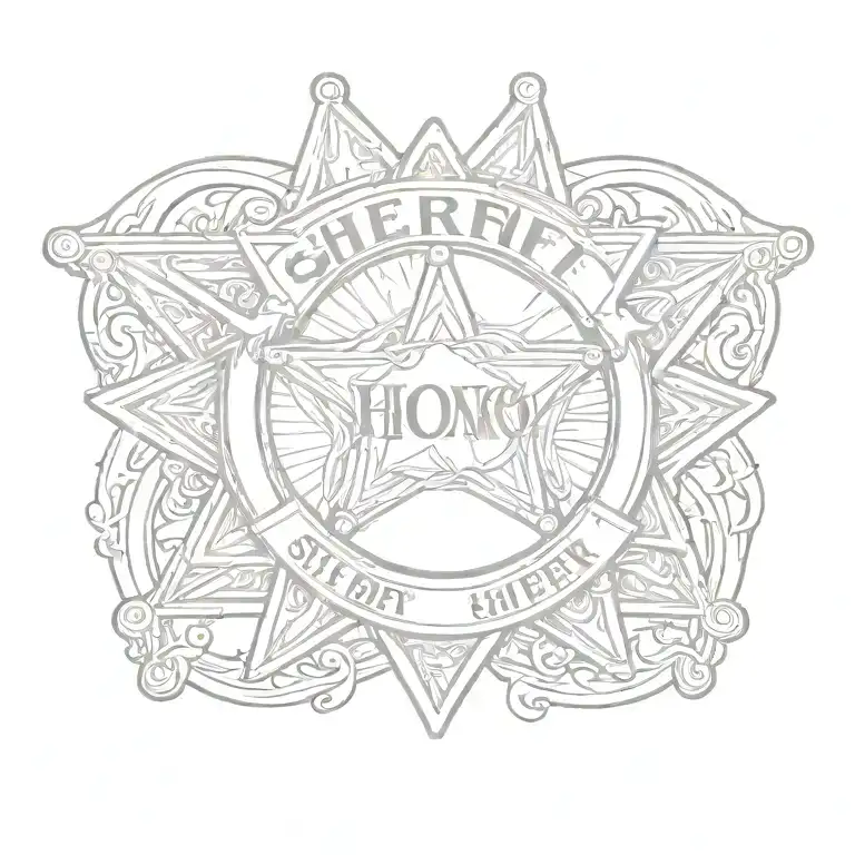 Sheriff Badge With The Words Honor In It