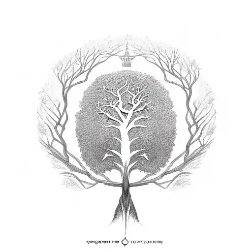 A Tree Of Spirituality With Roots Reaching Into Different Countries The Client Has Traveled To