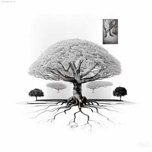 Brazilian Large Fig Tree With Small And Large Exposed Roots