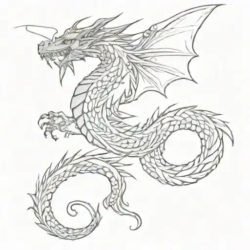 Incorporate Patterns Into A Dragon Themed Upper Back