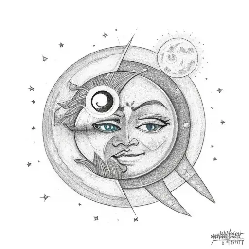 Sun And Moon With Quote If You Can Make It Through The Night There's A Brighter Day