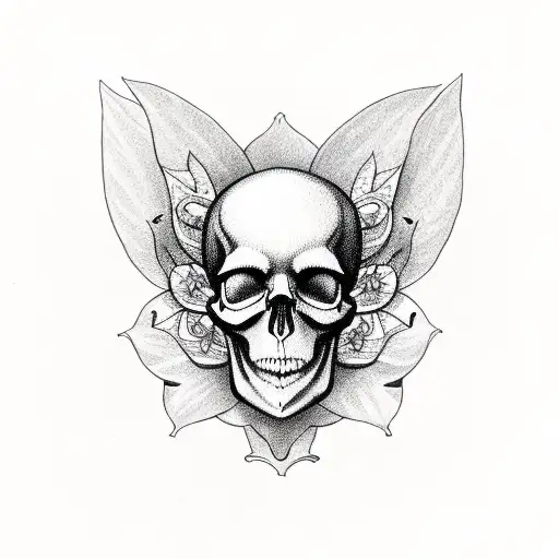 Skull Flower Butterfly