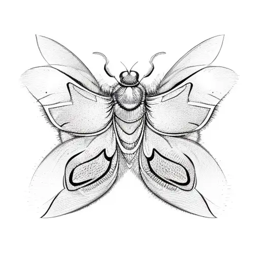 Create A Detailed Moth Surrounded By A Heart-shaped Frame