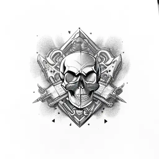 Skull Guns Ace Of Spades