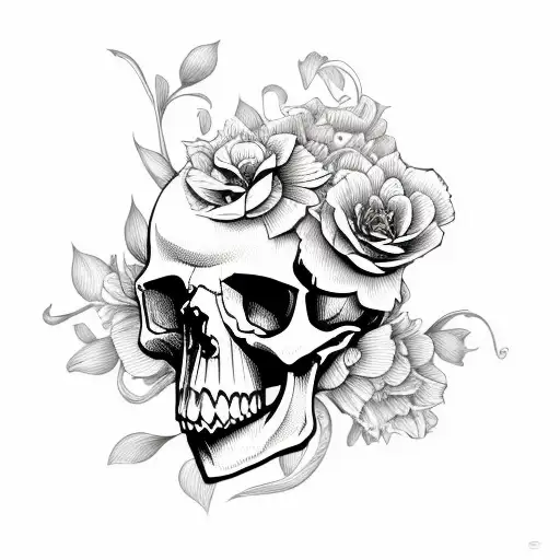 Skull Flower Butterfly