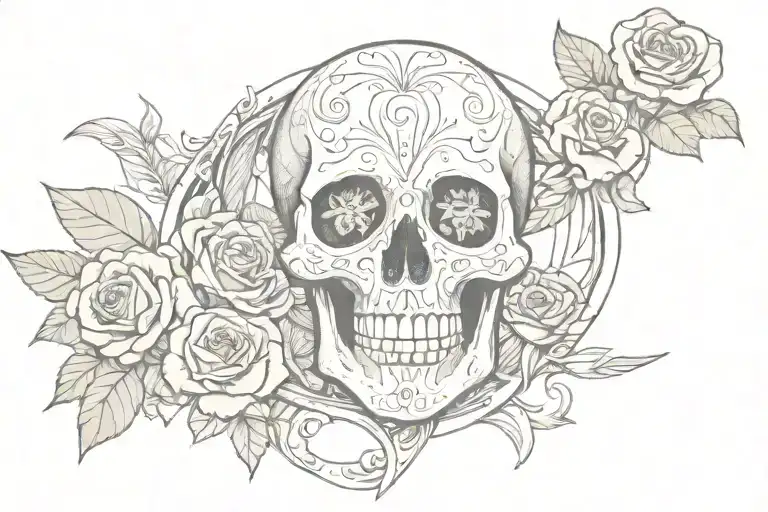 Skull And Roses Ouija Board