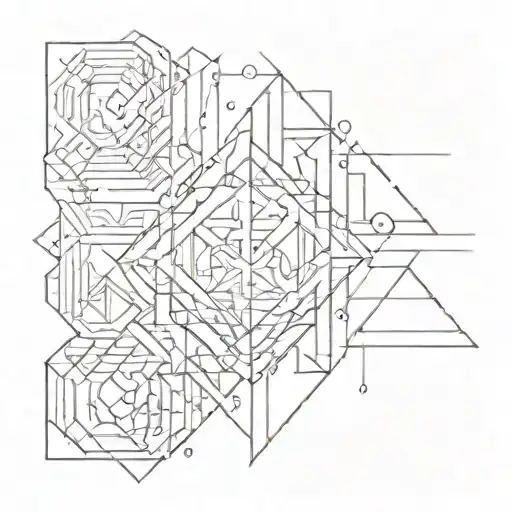 A Geometric Design Incorporating Each Friend's Initials In A Modern And Abstract Way