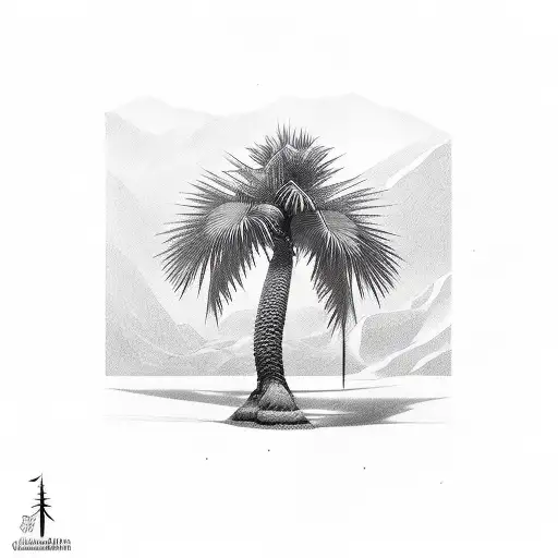 Palm Tree Made Of Numbers 473