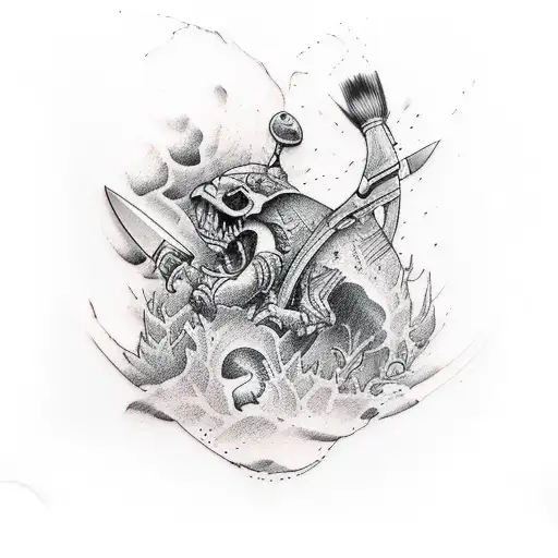 Arm Tatto Knifes Nature Tough