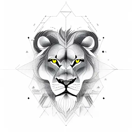 Outline Of A Roaring Lion