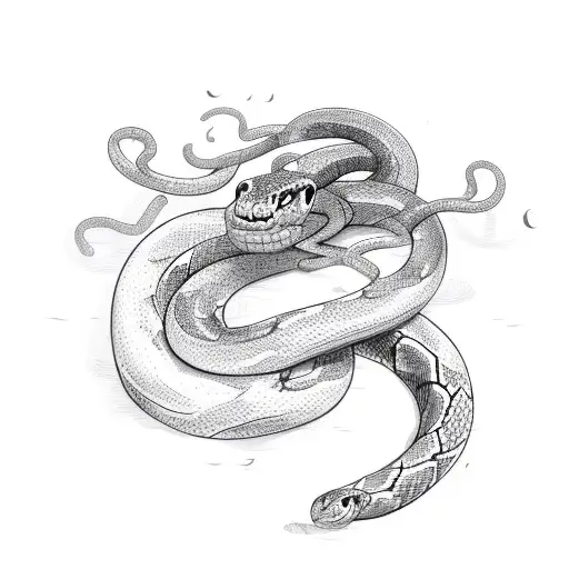 Vine Growing Out Of A Snake