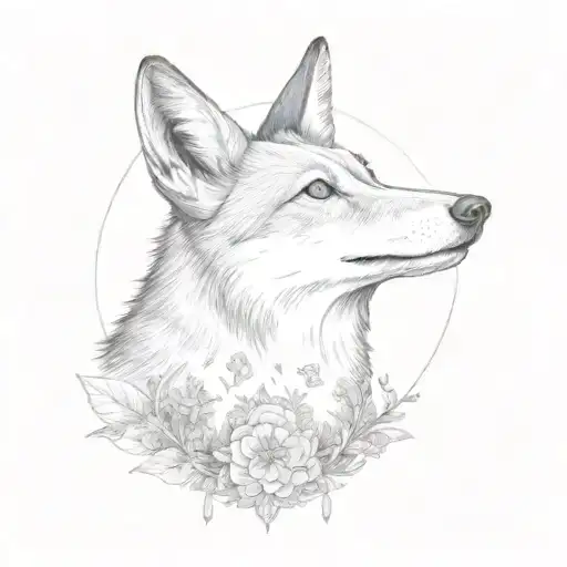 Eidelweiss Moon And Seated Coyote