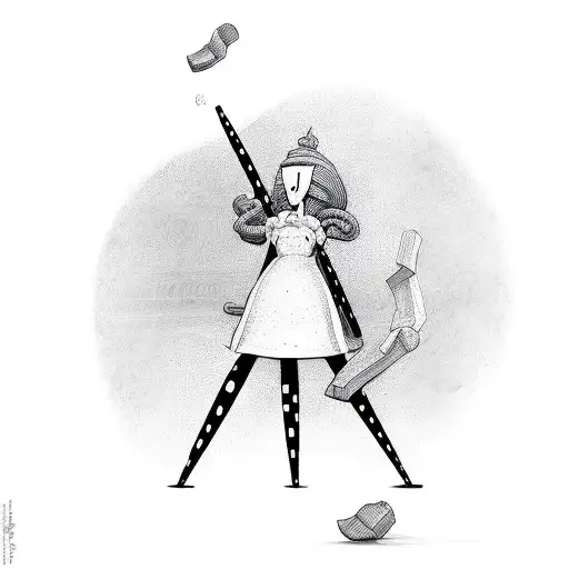 Cartoon Cake With Arms And Legs Woman