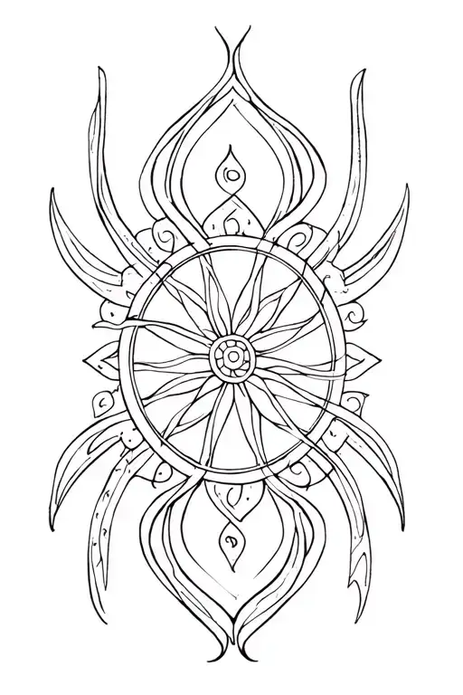 Indian Religious Symbol Intertwined