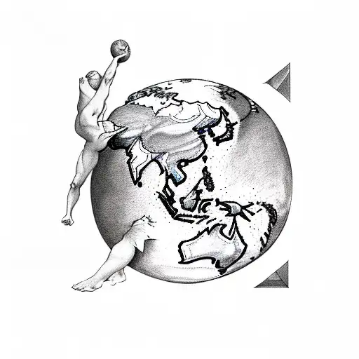 The God Atlas Holding Up Earth