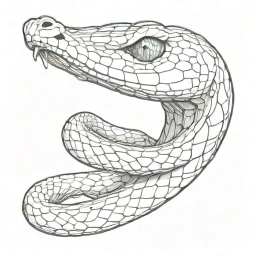 A Snake With A Cigarette In Its Mouth