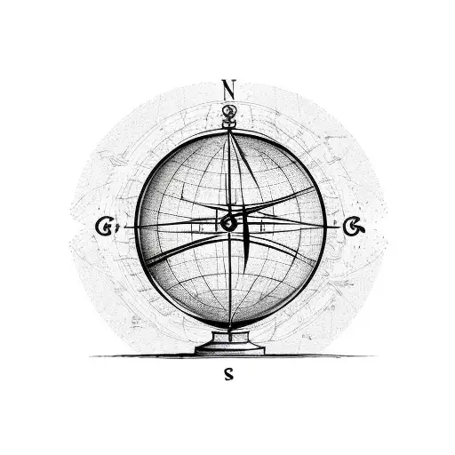 Globe With Compass