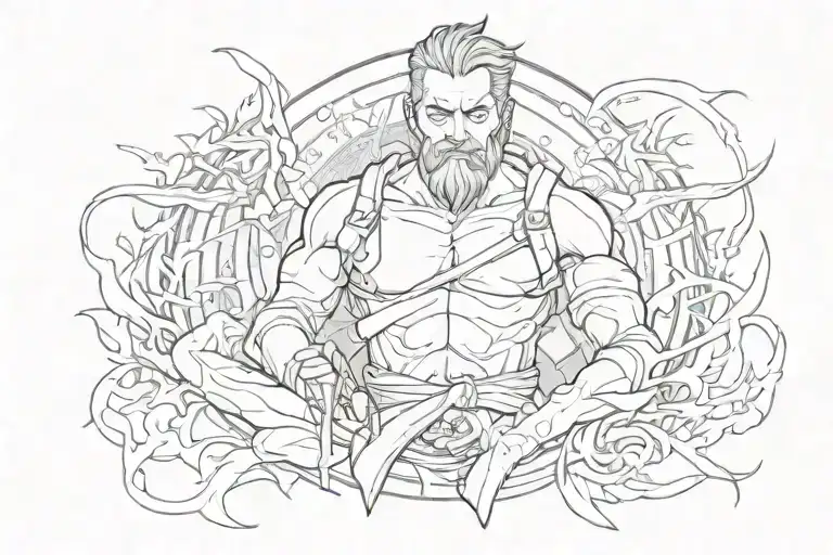 Blackout Tattoo Depicting San