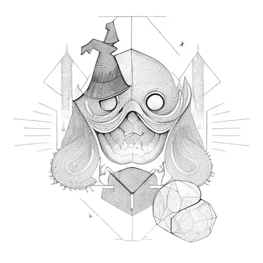 Pentagramm With Witch