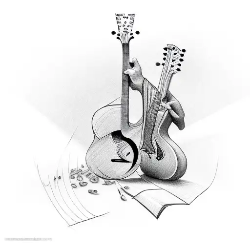 Guitar Strings Transforming Into A Biblical Scripture