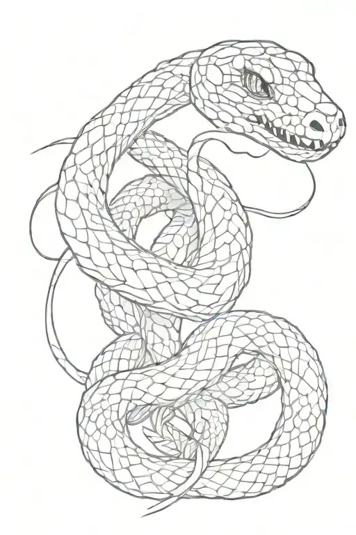 Snake Wrapped Around Mid Thigh