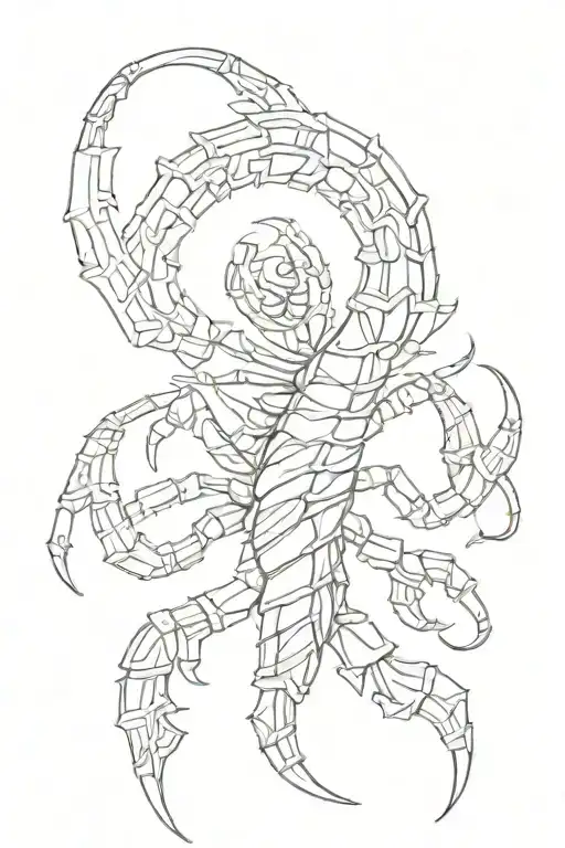 Tribal Scorpion With Wings