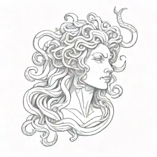 Medusa Head As Statue