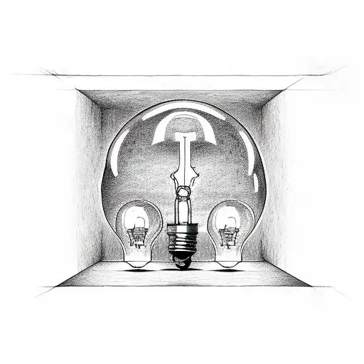 Father And Son Inside Light Bulb