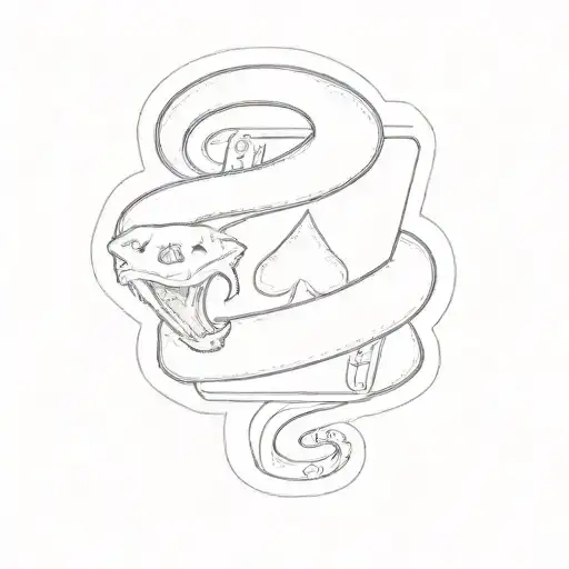 A Snake With A Deck Of Cards