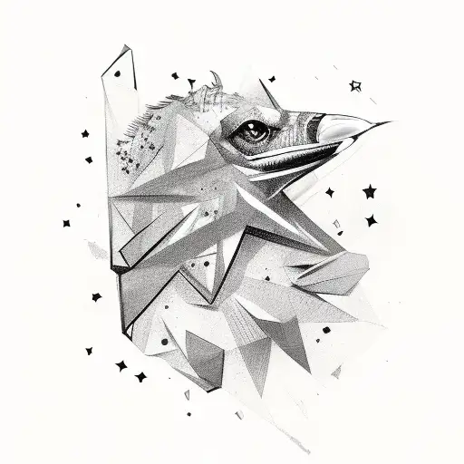 Shoulder Black Wing With Stars