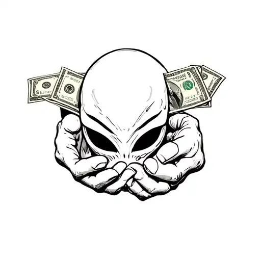 Money In The Hands Of An Alien
