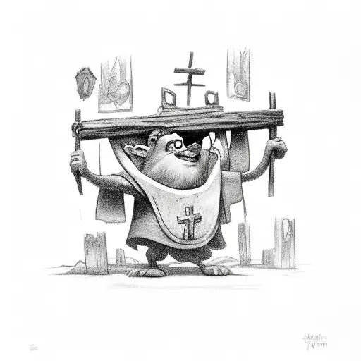 Disney's Brave Little Toaster Being Crucified On A Cross