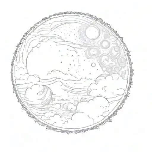 The Moon Bright With Clouds