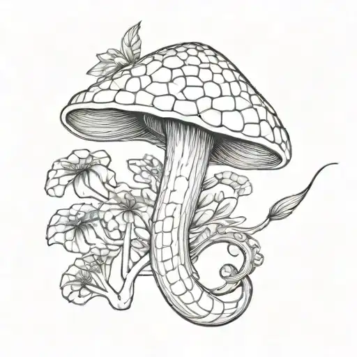 Porcini Mushrooms With Dragon Scales As The Hat