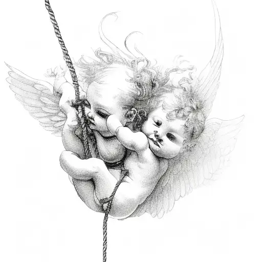 Cherub Hanging On A String