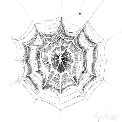 Spiderweb With Star In The Middle Of It