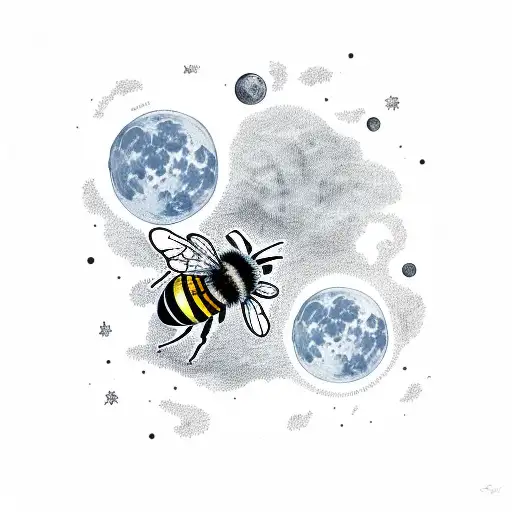 Moon With Bee