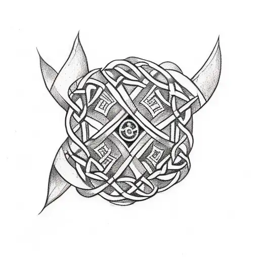 Create A Small Simple Tattoo Interlacing The Letters F A And B Using Celtic Design