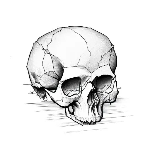 Skull Made With Scribbles