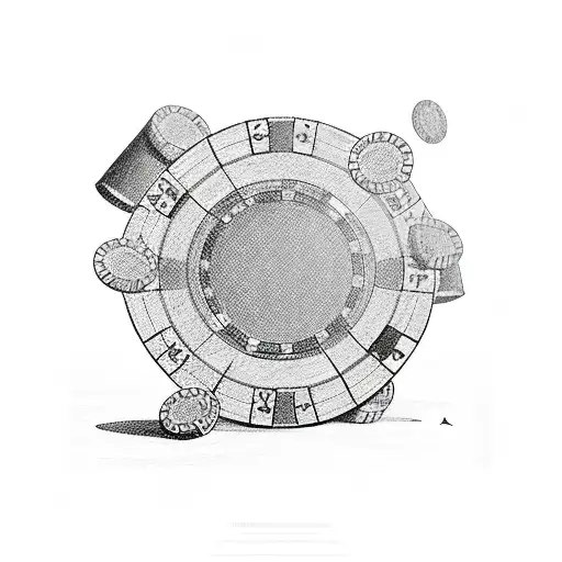 Racing Poker Chips And Black Jack