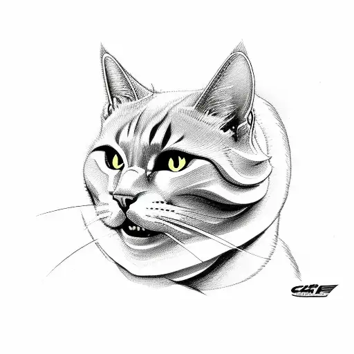 Cat Hellcat Logo Dodge Challenger